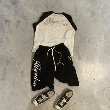 Raglan & Reversible 3/4 Sweat Short